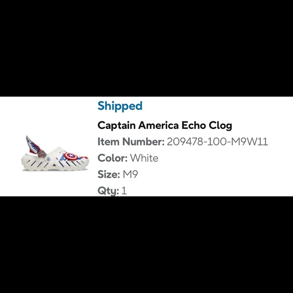 #080 NWT Captain American 🇺🇸 Echo Clog Size US M8/W11EUR42-43 UK M8/W9 - Picture 10 of 10